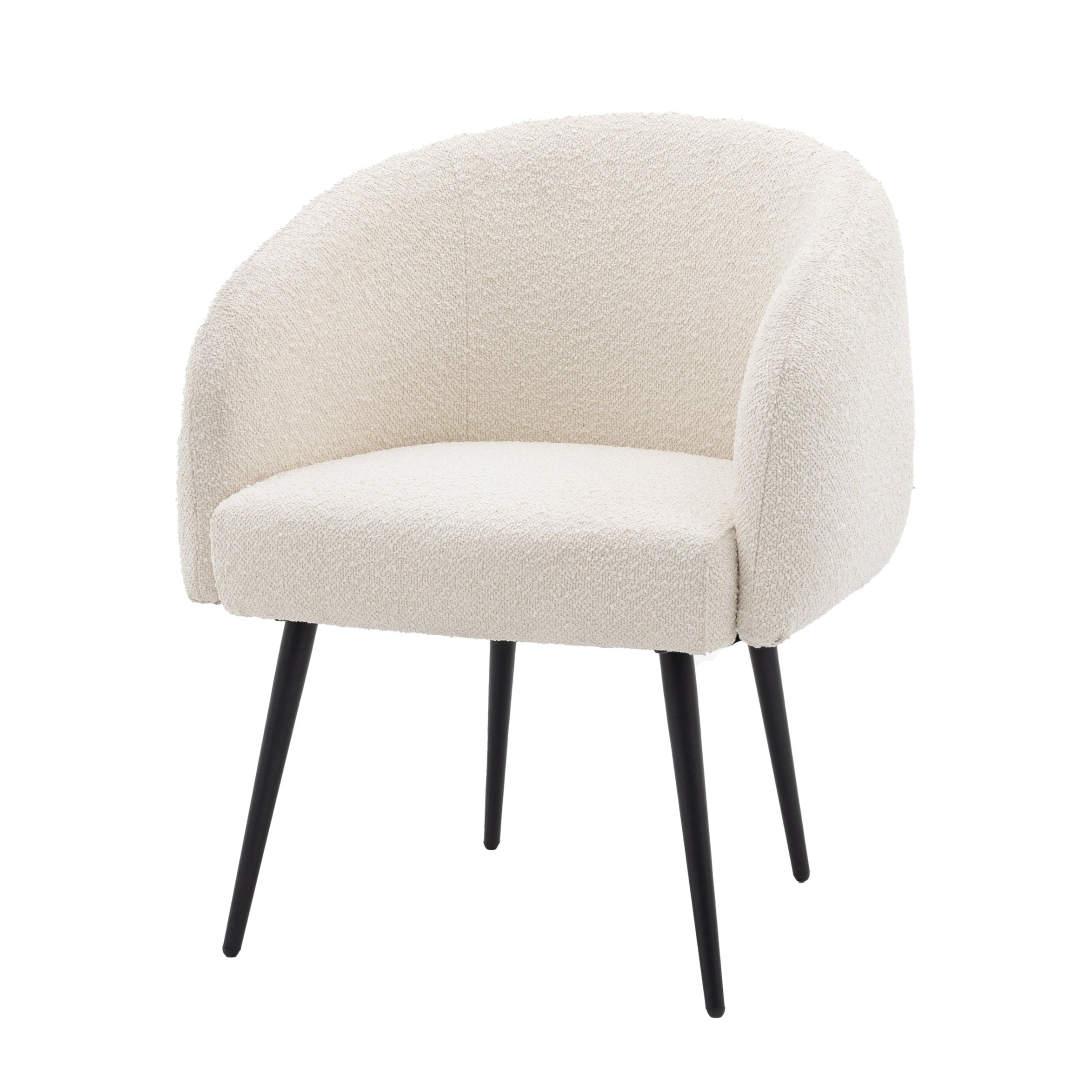 Belvoir White Bouclé Tub Chair